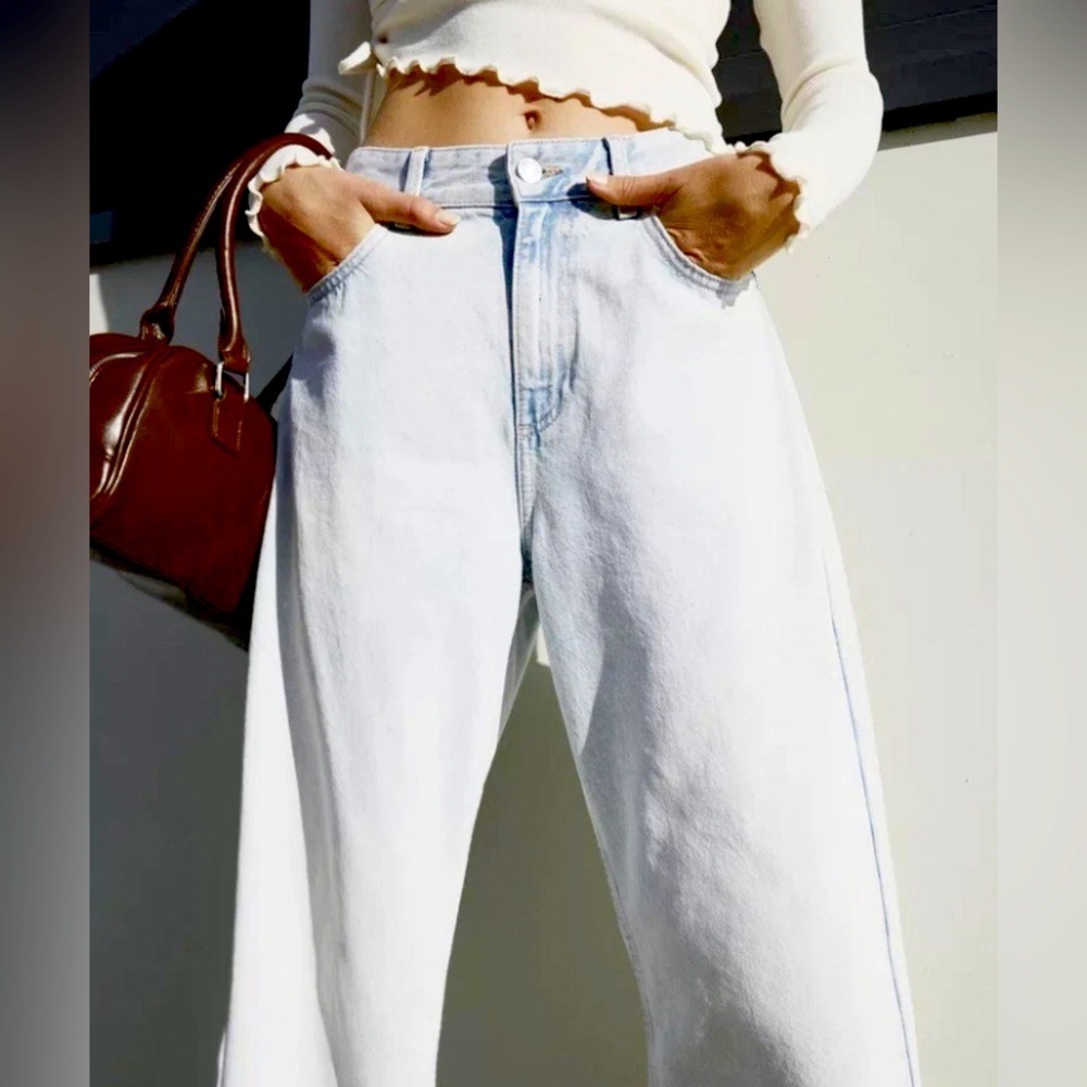 Stradivarius 0 ankle Stylish Light Blue Women's Jeans